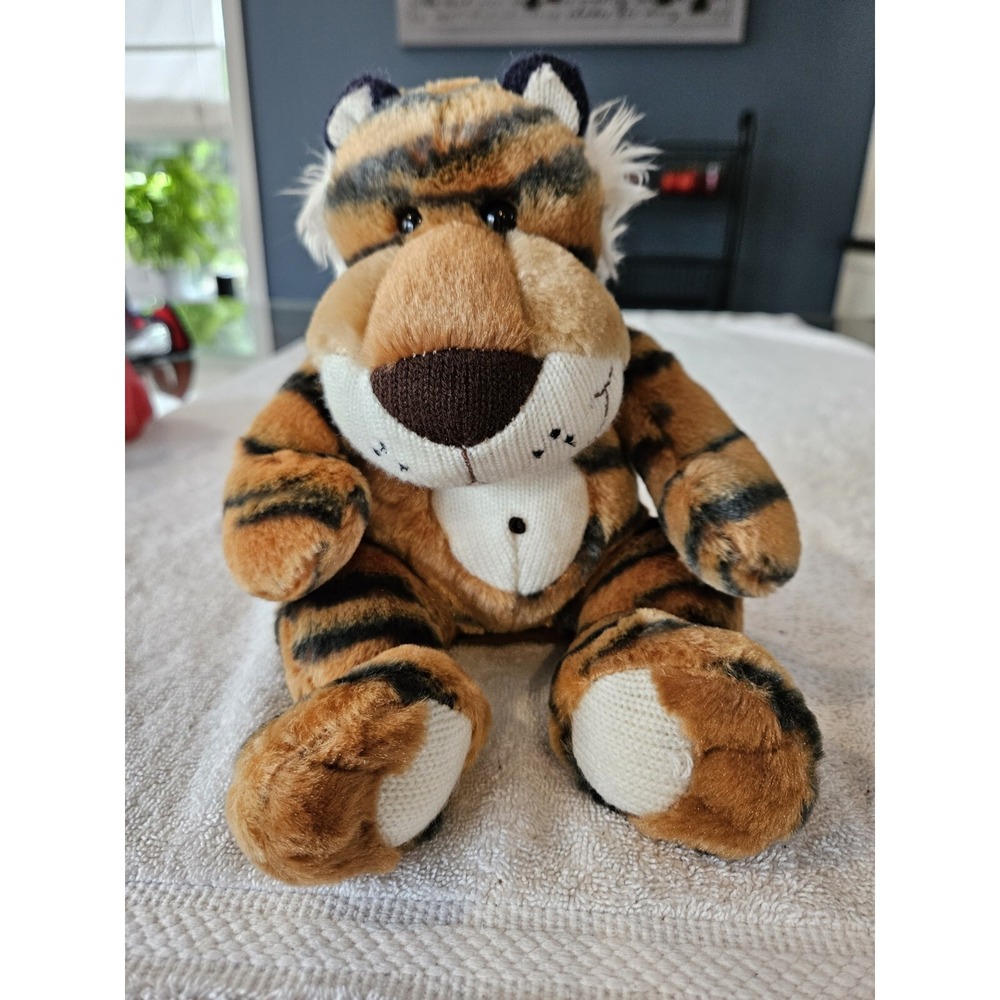 People Pals Tiger Plush Knit Tummy‎ Snout And Paws. 12 Inches. Soft